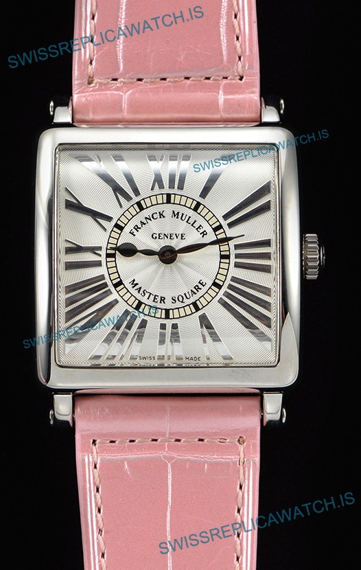 Franck Muller Master Square Ladies Pink Strap 1 1 Mirror Replica Watch